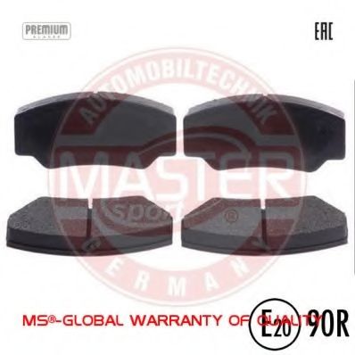 Комплект тормозных колодок, дисковый тормоз MASTER-SPORT 13046039452N-SET-MS