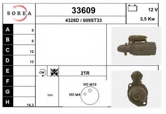 Стартер EAI 33609