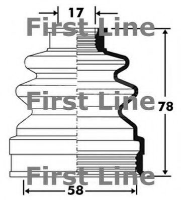 Пыльник, приводной вал FIRST LINE FCB2382