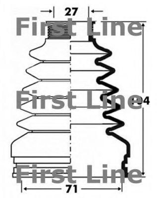 Пыльник, приводной вал FIRST LINE FCB2878
