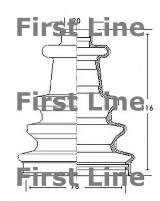 Пыльник, приводной вал FIRST LINE FCB2080