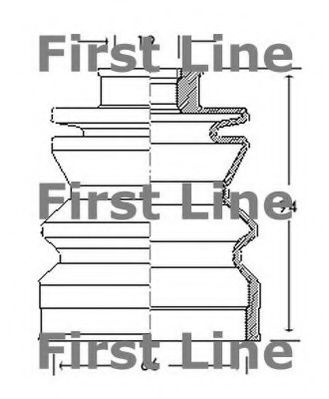Пыльник, приводной вал FIRST LINE FCB2103
