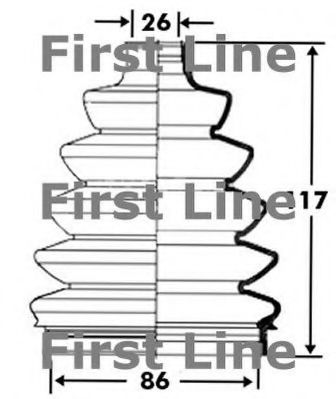 Пыльник, приводной вал FIRST LINE FCB2389