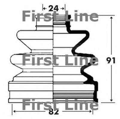 Пыльник, приводной вал FIRST LINE FCB6002