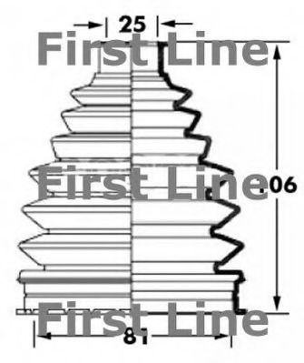 Пыльник, приводной вал FIRST LINE FCB6020