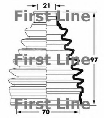 Пыльник, приводной вал FIRST LINE FCB6066