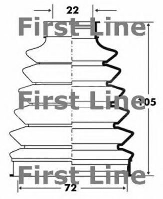 Пыльник, приводной вал FIRST LINE FCB6073