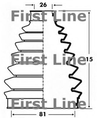 Пыльник, приводной вал FIRST LINE FCB6075