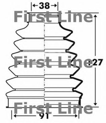 Пыльник, приводной вал FIRST LINE FCB6102