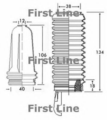 Пыльник, рулевое управление FIRST LINE FSG3225