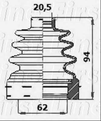 Пыльник, приводной вал FIRST LINE FCB6146