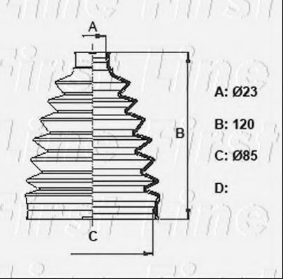 Пыльник, приводной вал FIRST LINE FCB6148
