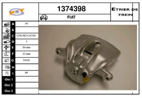 Тормозной суппорт SNRA 1374398