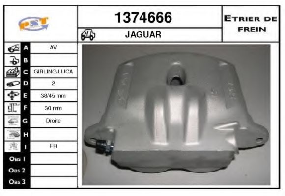Тормозной суппорт SNRA 1374666