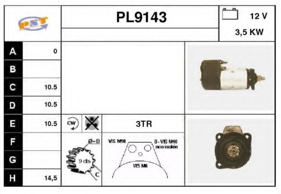 Стартер SNRA PL9143
