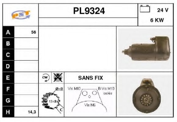 Стартер SNRA PL9324