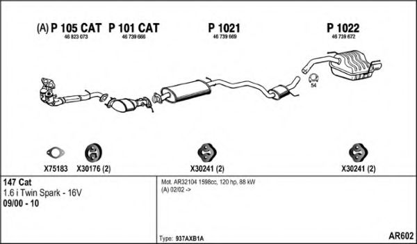 Система выпуска ОГ FENNO AR602