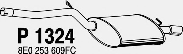 Глушитель выхлопных газов конечный FENNO 1324