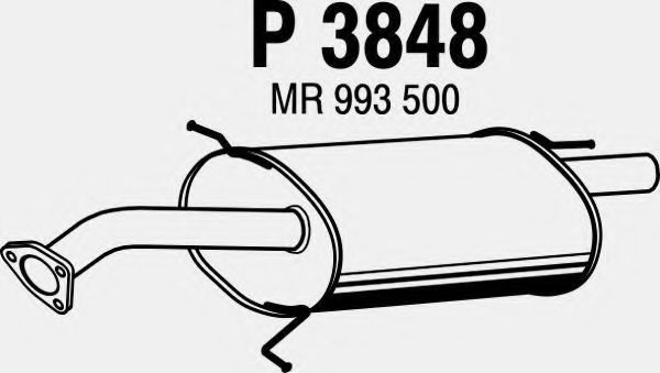 Глушитель выхлопных газов конечный FENNO P3848