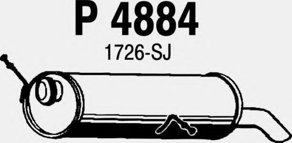 Глушитель выхлопных газов конечный FENNO P4884