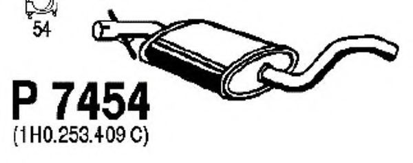 Средний глушитель выхлопных газов FENNO P7454