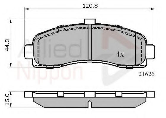 Комплект тормозных колодок, дисковый тормоз COMLINE ADB0508