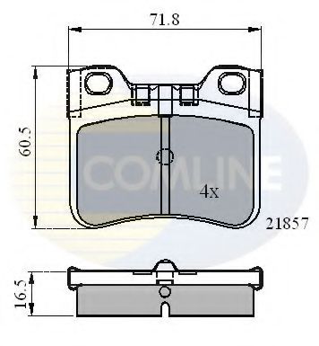 Комплект тормозных колодок, дисковый тормоз COMLINE CBP0771