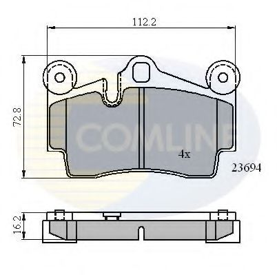 Комплект тормозных колодок, дисковый тормоз COMLINE CBP01316