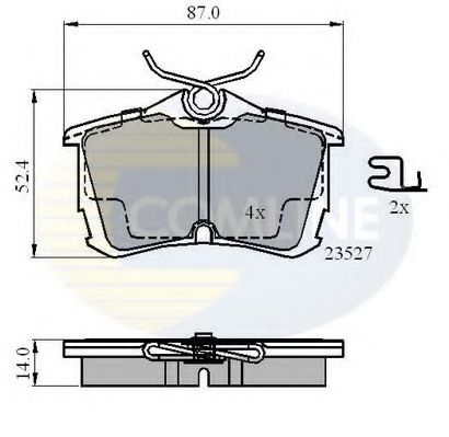 Комплект тормозных колодок, дисковый тормоз COMLINE CBP3803