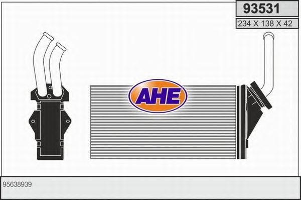 Теплообменник, отопление салона AHE 93531