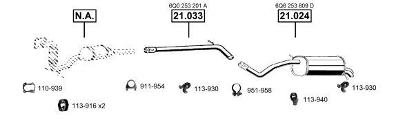 Система выпуска ОГ ASMET VA035080