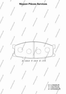 Комплект тормозных колодок, дисковый тормоз NPS LP981