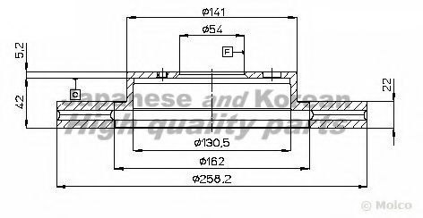 Тормозной диск ASHUKI 0990-0502