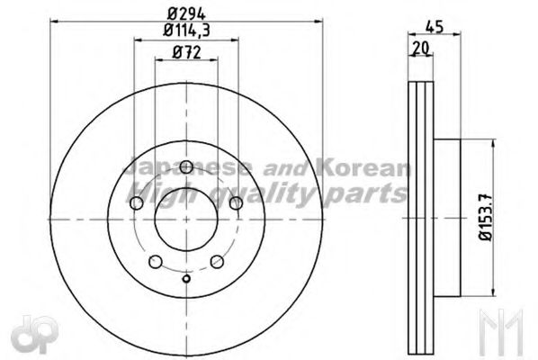 Тормозной диск ASHUKI 0993-9103