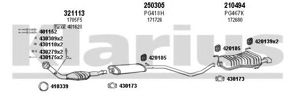 Система выпуска ОГ KLARIUS 630312E