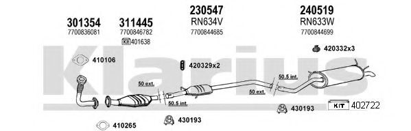 Система выпуска ОГ KLARIUS 720810E