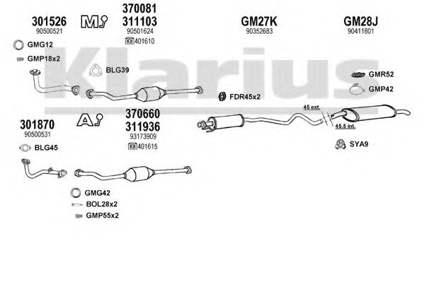 Система выпуска ОГ KLARIUS 390954U