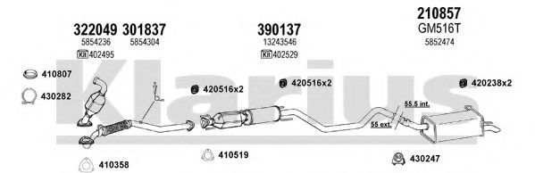 Система выпуска ОГ KLARIUS 391417E
