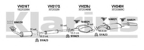 Система выпуска ОГ KLARIUS 930412U