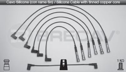 Комплект проводов зажигания BRECAV 08.512