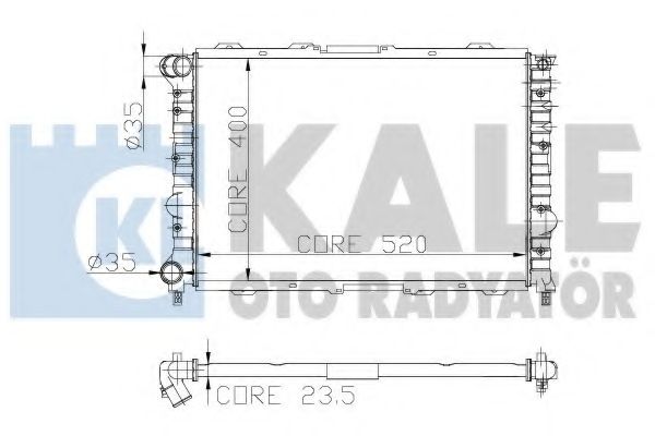 Радиатор, охлаждение двигателя KALE OTO RADYATÖR 230900