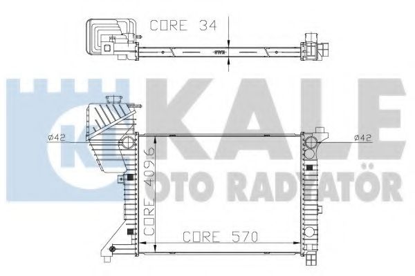 Радиатор, охлаждение двигателя KALE OTO RADYATÖR 319900
