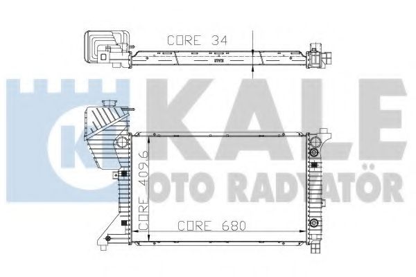 Радиатор, охлаждение двигателя KALE OTO RADYATÖR 330200
