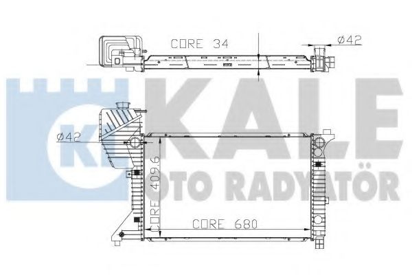 Радиатор, охлаждение двигателя KALE OTO RADYATÖR 330300