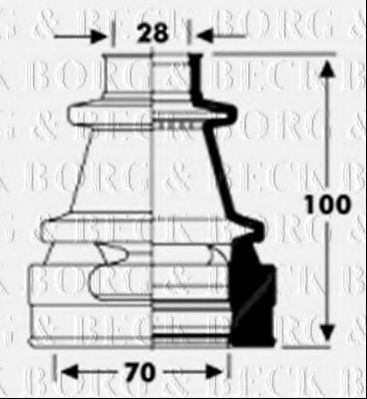 Пыльник, приводной вал BORG & BECK BCB2797