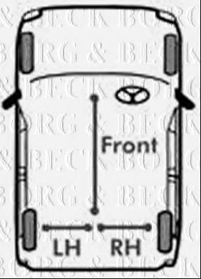 Трос, стояночная тормозная система BORG & BECK BKB3716