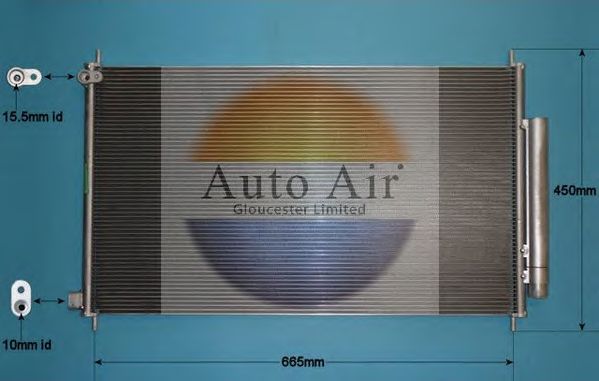 Конденсатор, кондиционер AUTO AIR GLOUCESTER 16-9983