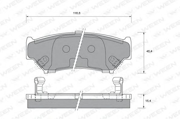 Комплект тормозных колодок, дисковый тормоз WEEN 151-2177