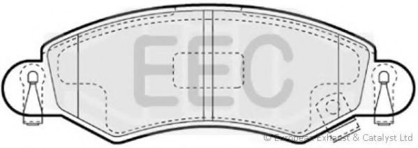 Комплект тормозных колодок, дисковый тормоз EEC BRP1165