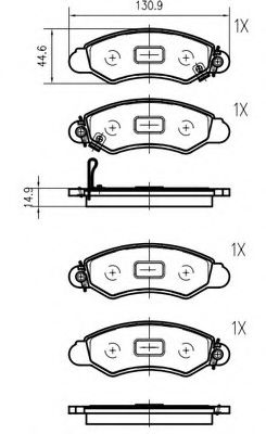 Комплект тормозных колодок, дисковый тормоз VEMA K420400